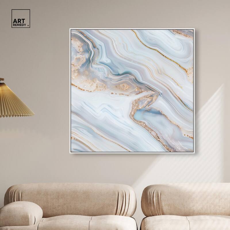 Icy Glitter Stone I Canvas by Art Remedy