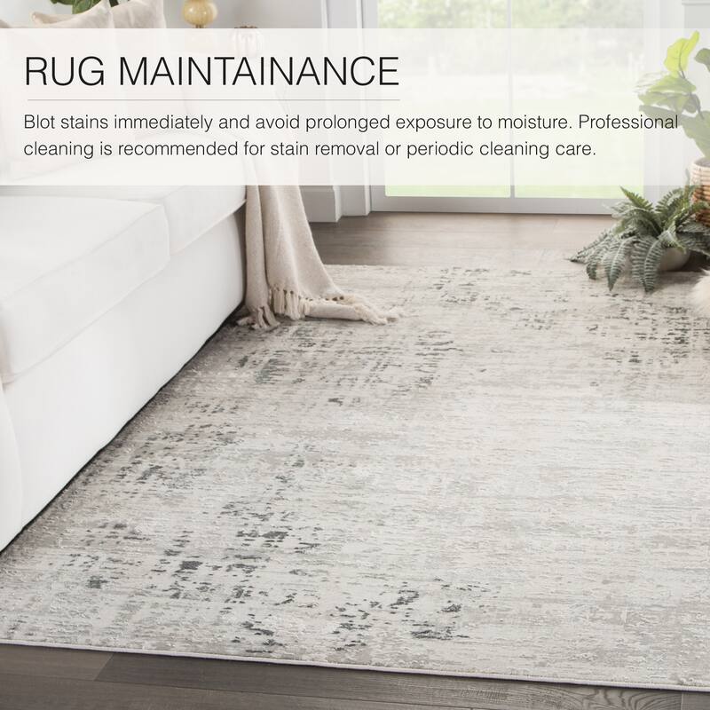 Hadden Grey Abstract Area Rug