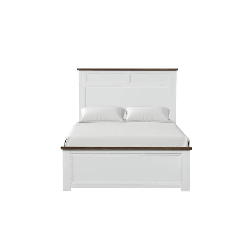 Modern Farmhouse 1PC Style White Finish Bed