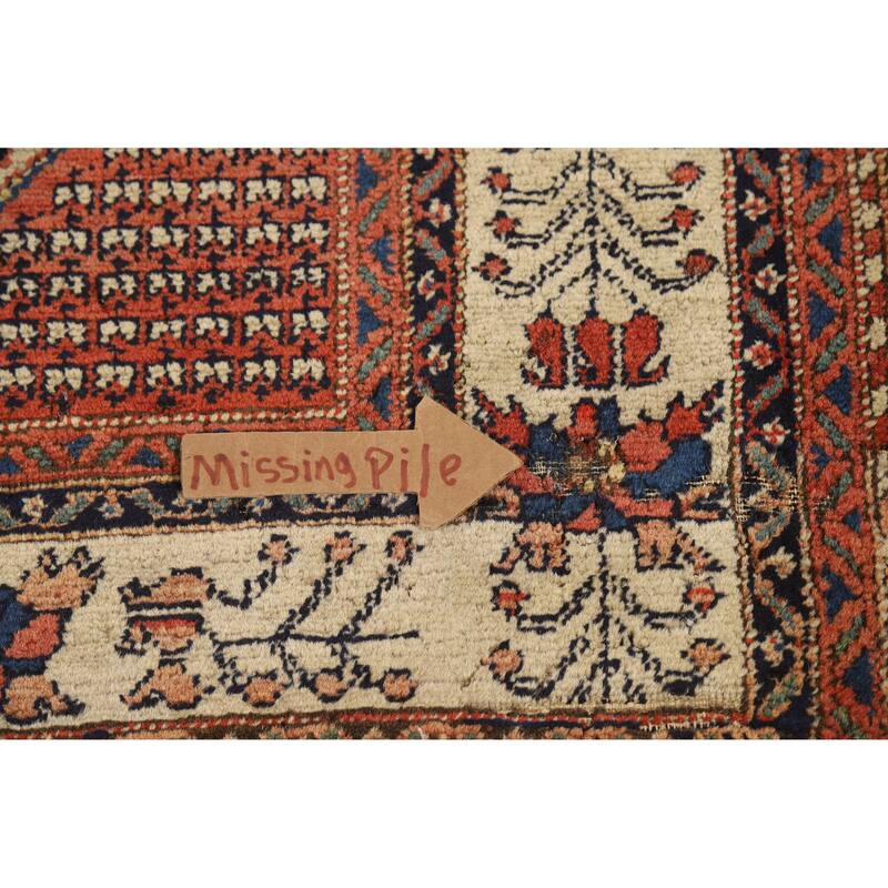 Vegetable Dye Malayer Persian Rug Hand-Knotted Wool Carpet - 4'8"x 6'4"