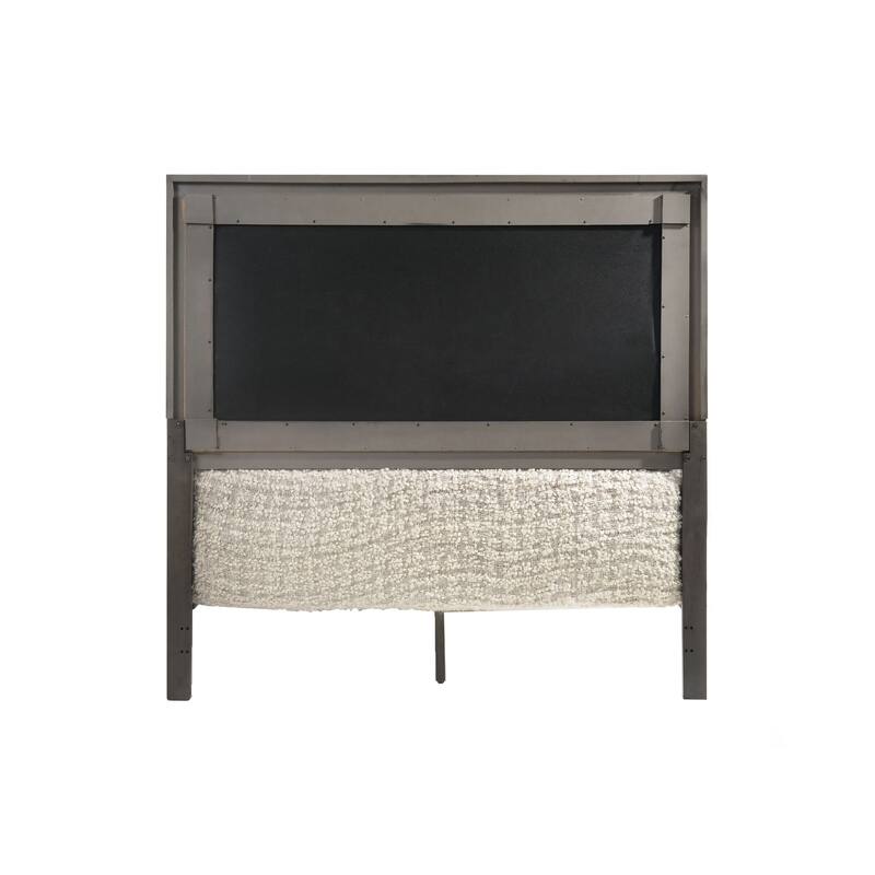 Bonta Grey Upholstered Headboard Panel Bed