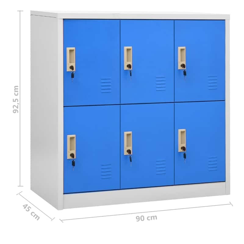 vidaXL Cabinet Home Office Storage File Cabinet with Lockers for School Steel