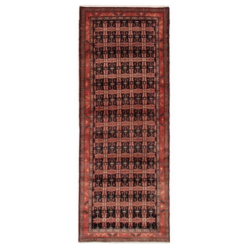 ECARPETGALLERY Hand-knotted Andelz Navy Wool Rug - 3'9 x 9'10 - Dark Navy - 3'9 x 9'10