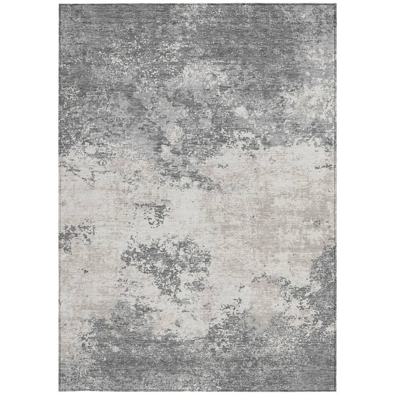 HomeRoots Abstract Transitional Rectangle Outdoor Rug