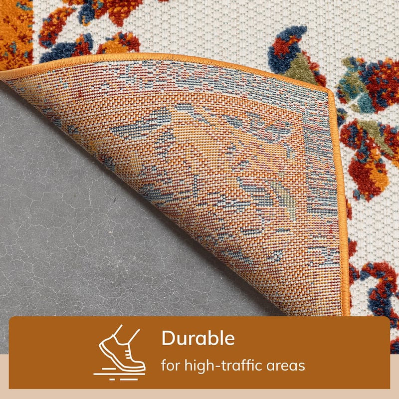 Well Woven Dorado Arid Modern Indoor Outdoor Medallion Area Rug