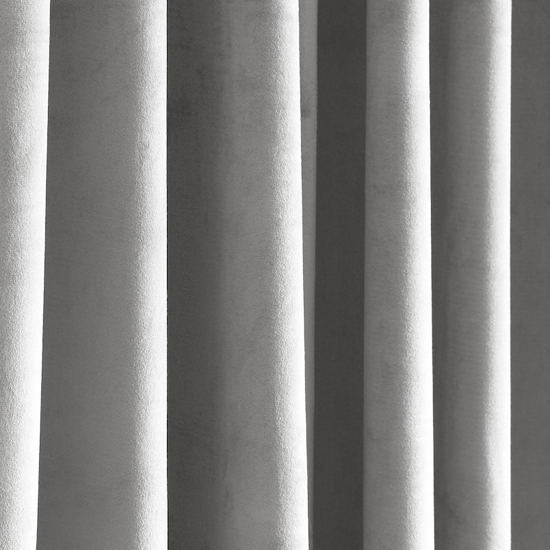 Lush Decor Prima Velvet Solid Light Filtering Back Tab Rod Pocket Window Curtain Panels Set