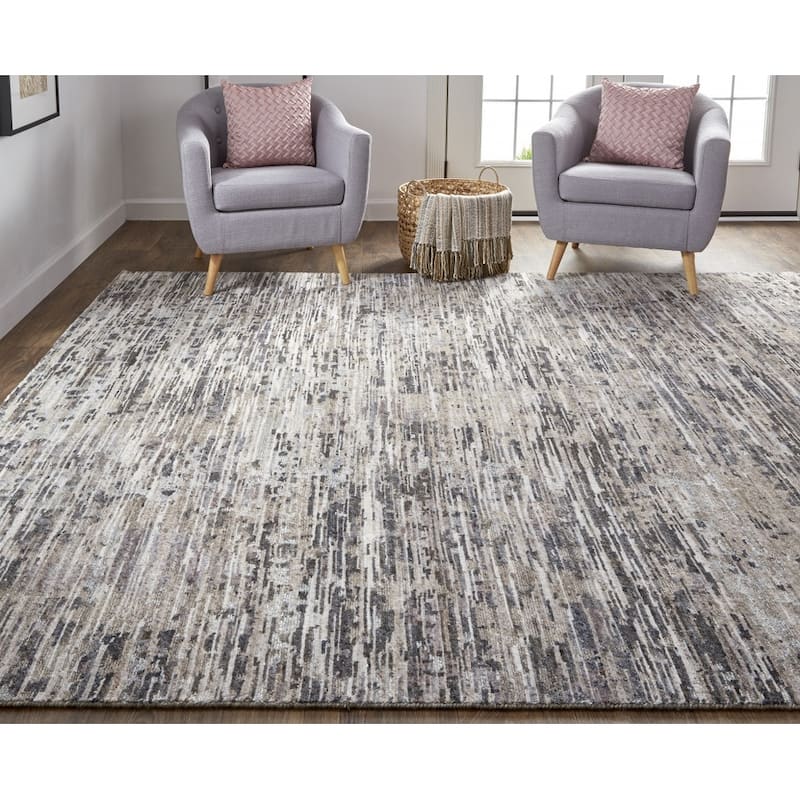 Yeros Abstract Soft Durable Area Rug By HomeRoots - 2' x 3'