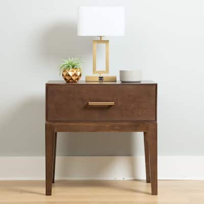 Plank and Beam Nightstand with 1 Drawer
