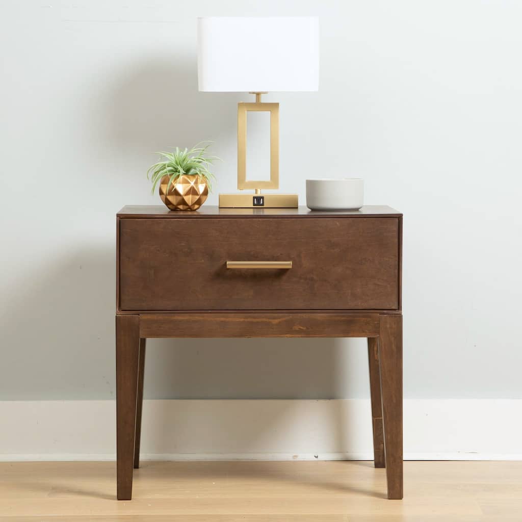 Plank and Beam Nightstand with 1 Drawer
