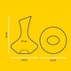 preview thumbnail 5 of 3, JoyJolt Lancia Red Wine Decanter - 37 oz - 40 oz
