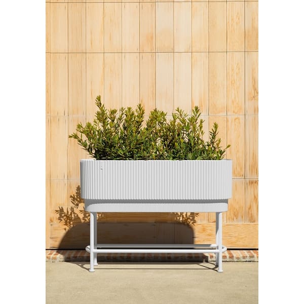 Veradek Demi Series Raised Garden Bed Planter 42" Planter - 42 inch - White
