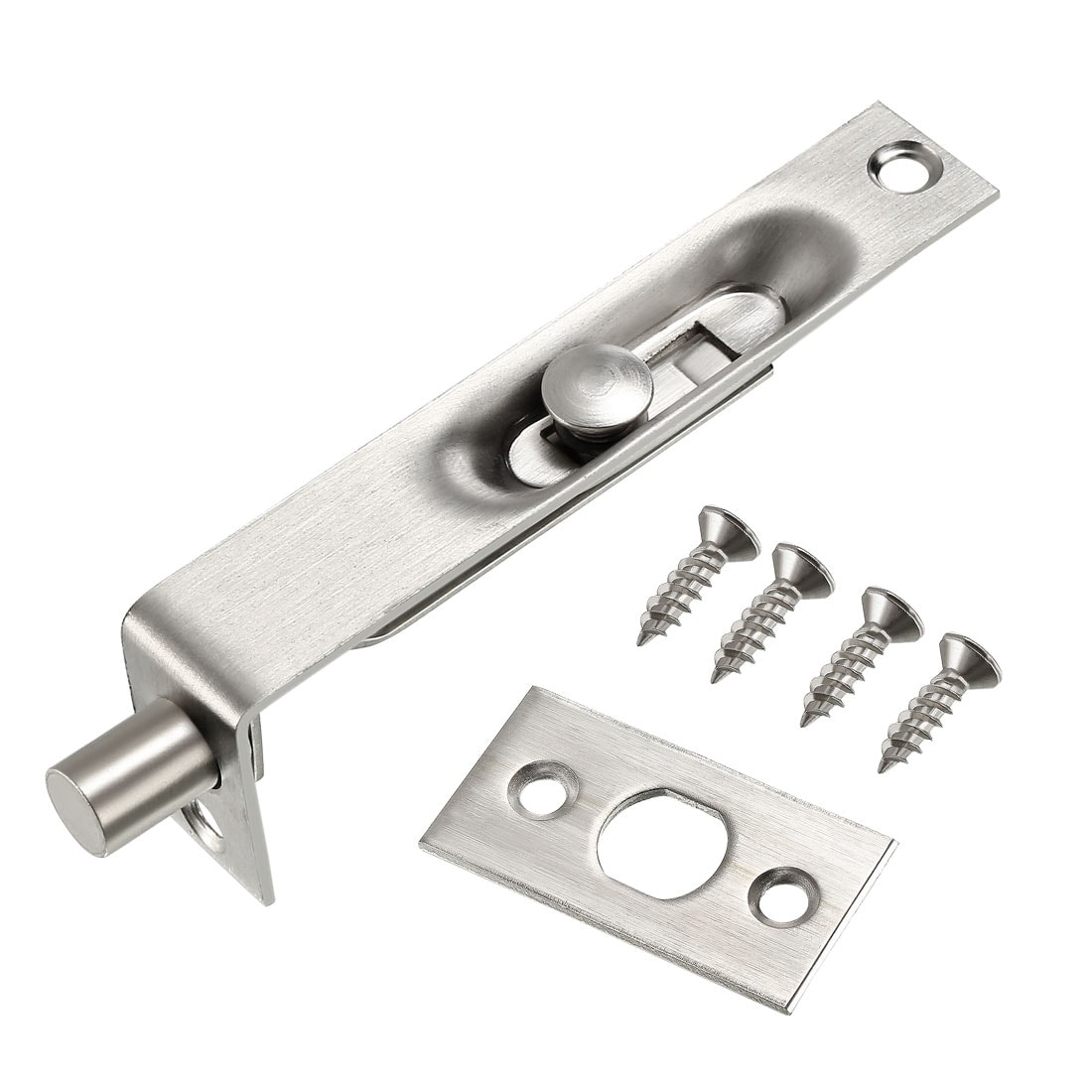 6'' 304 Stainless Security Door Guard Lever Action Flush Latch Slide Bolt Lock 