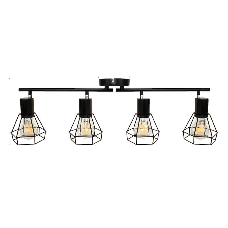 4 Light track light black bedroom light fixture metal ceiling light