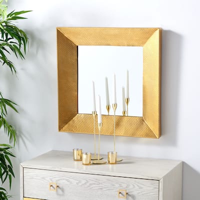 SAFAVIEH Selene 24-inch Square Gold Mirror - 24" W x 2" D x 24" H - 24Wx2Dx24H