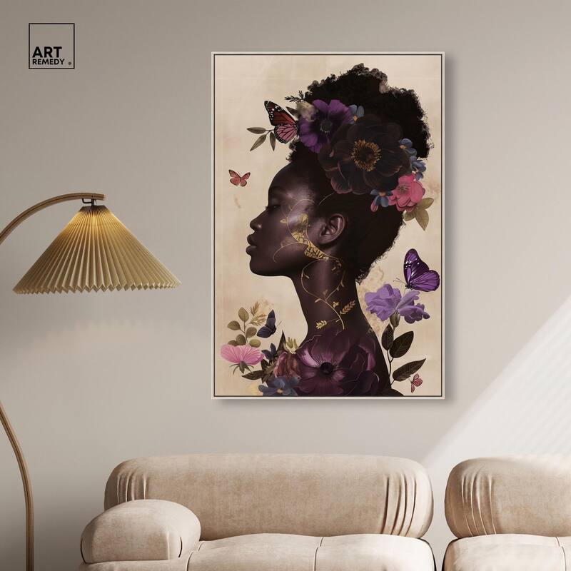 Burgundy Nectar Canvas by Art Remedy
