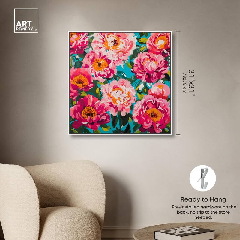 Maximalist Bloom Canvas by Art Remedy