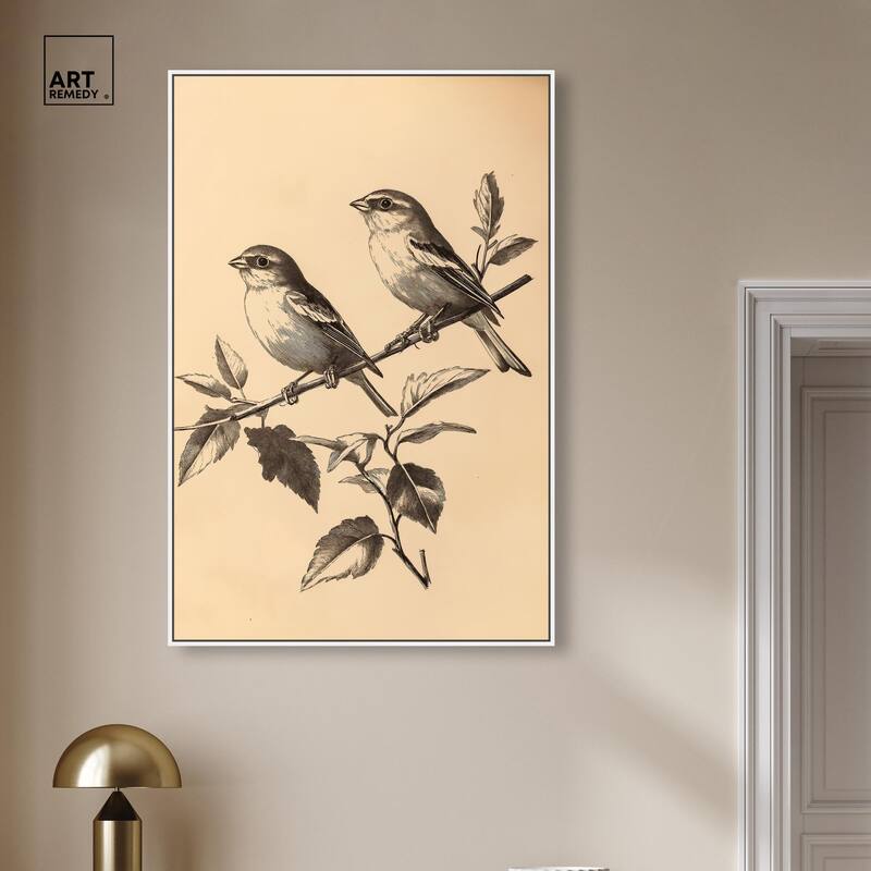 Pair of Finches I Canvas by Art Remedy