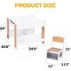 preview thumbnail 4 of 4, Wooden Kids Activity Table and Chair Set with Storage Drawer