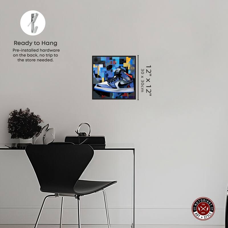Notoriart Primary Sneakers Framed Sneaker 1 Piece Canvas Wall Art