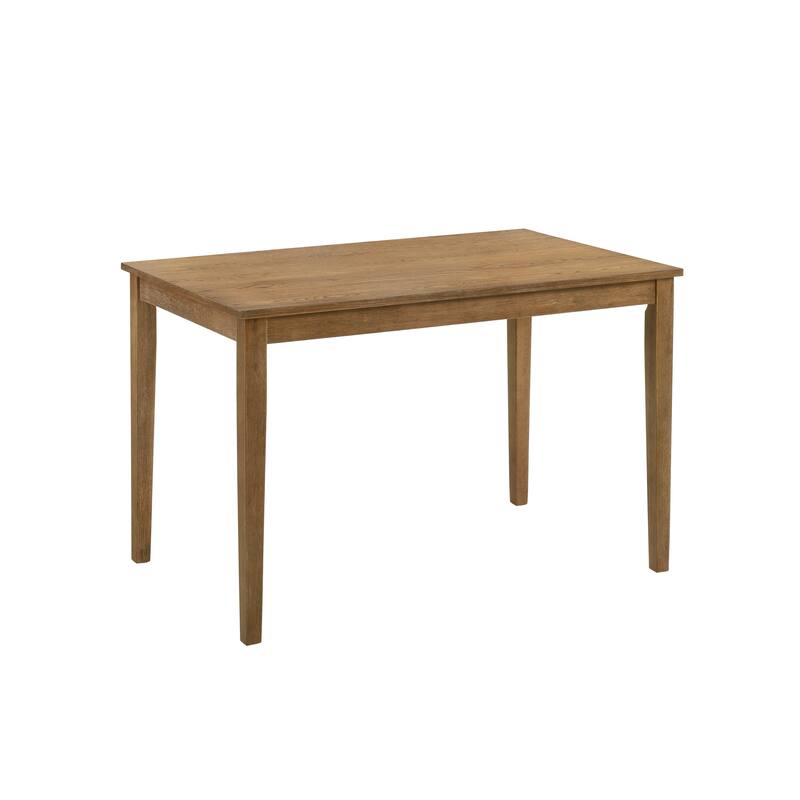 Rustic 5-Piece Dining Set with Weathered Oak Table and Upholstered Chairs, Perfect for Cozy Dining Spaces