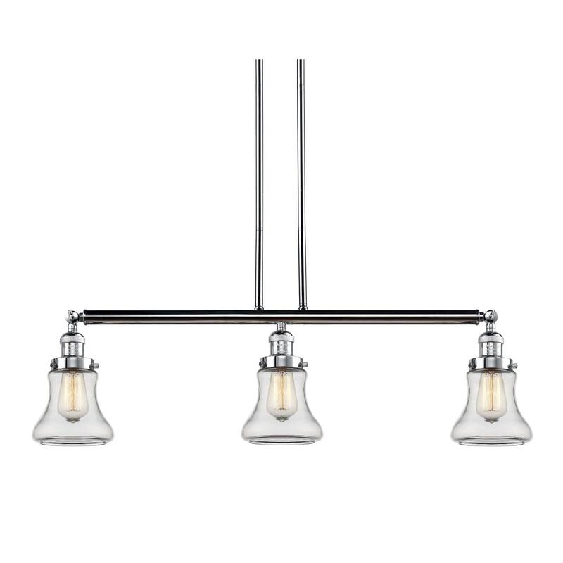 Innovations Lighting Bellmont 3 Light 39" Wide Linear Chandelier - Polished Chrome / Clear