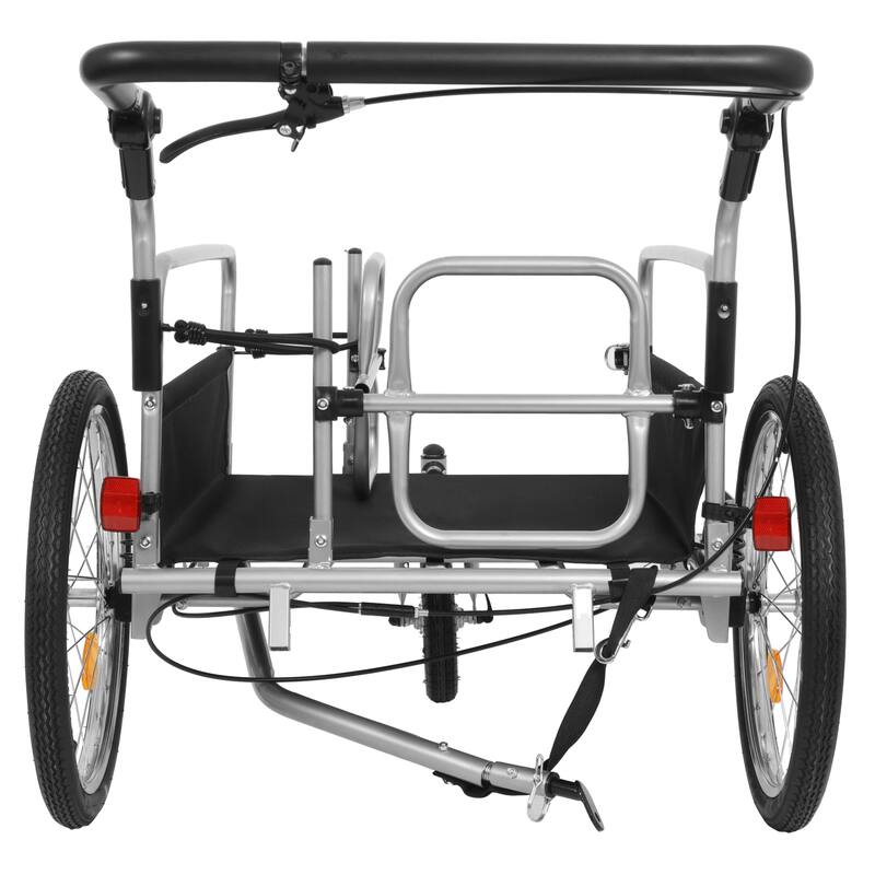 3-in-1 Heavy-Duty Bike Cargo Trailer – E-Bike Compatible Steel Frame, 110lb Capacity,