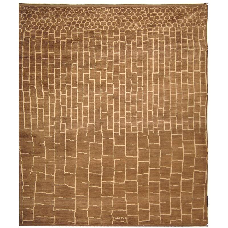 SAFAVIEH Hand-knotted Aspen Aris Traditional Tribal Wool Rug - 6' x 9' - Walnut/Ivory