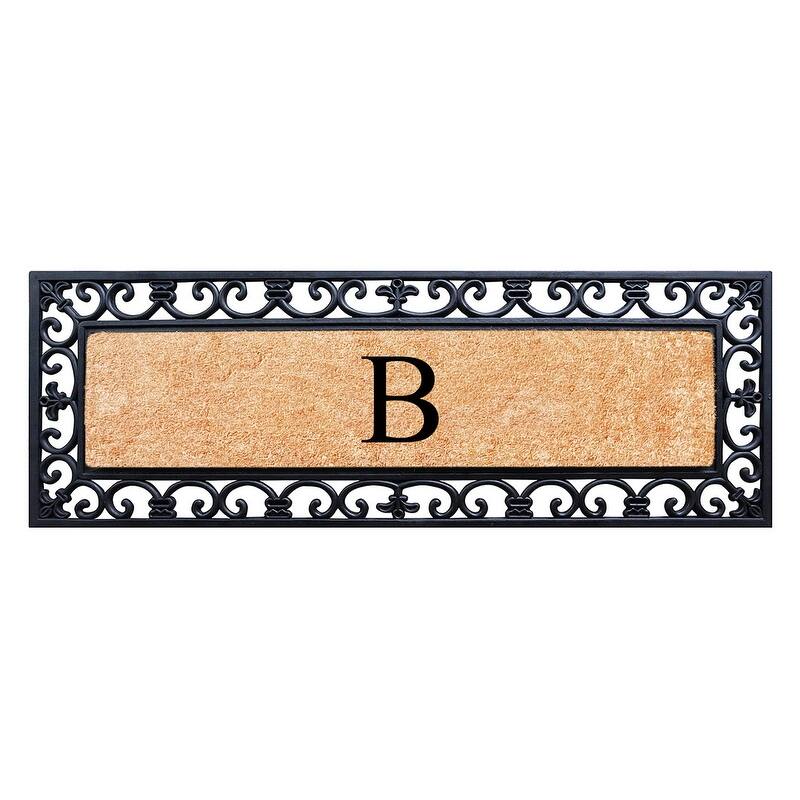 A1HC Exclusive Hand Crafted Myla Monogrammed Entry Doormat, 18" x 48" - B