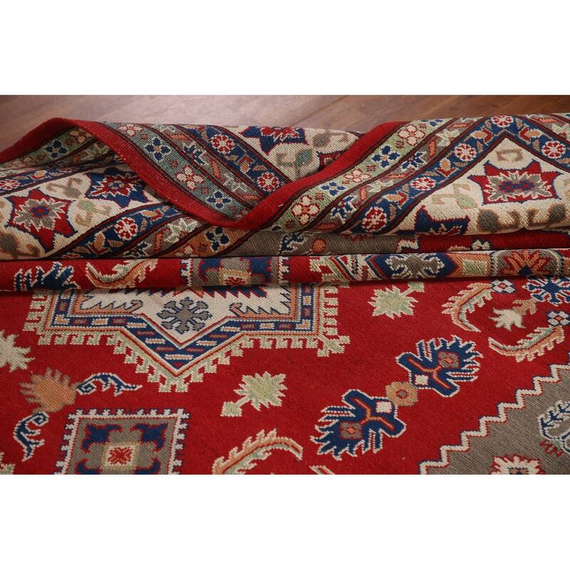 Traditional Kazak Oriental Area Rug Hand-Knotted Wool Carpet - 8'5" x 11'5"