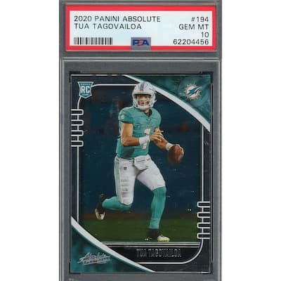 Tua Tagovailoa 2020 Panini Absolute Football Rookie Card RC #194 Graded PSA 10 - 8'6" x 11'6"