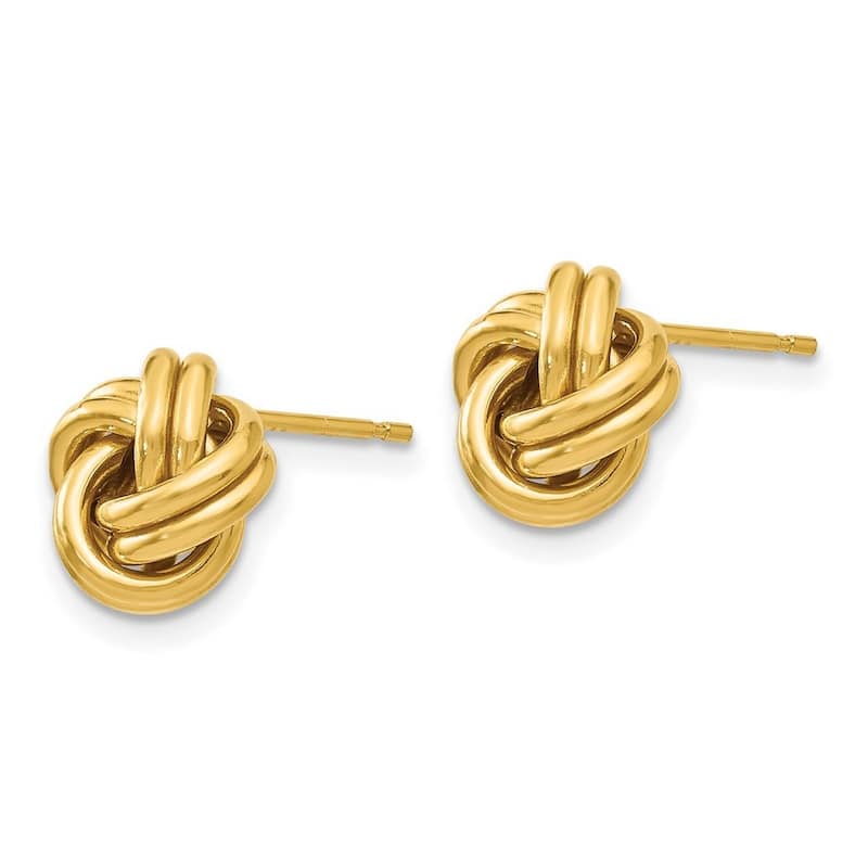 Curata 14k Polished 8.75mm Love Knot Post Earrings