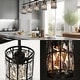 preview thumbnail 6 of 15, Aulia Modern 5-Light Crystal Chandelier Linear Black Kitchen Island Lights - L 45.6" x D 4.5" x H 15.5"
