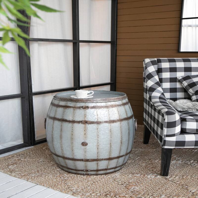 22.5x22.5x26" Drum Side Table