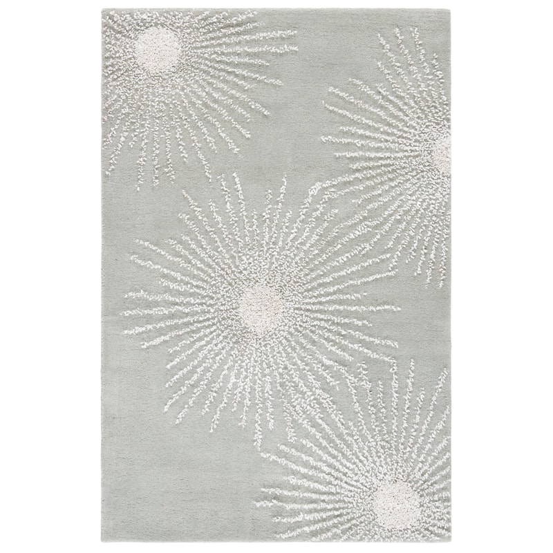 SAFAVIEH Handmade Soho Sade New Zealand Wool Rug - 2'3" x 4' - Grey/Ivory