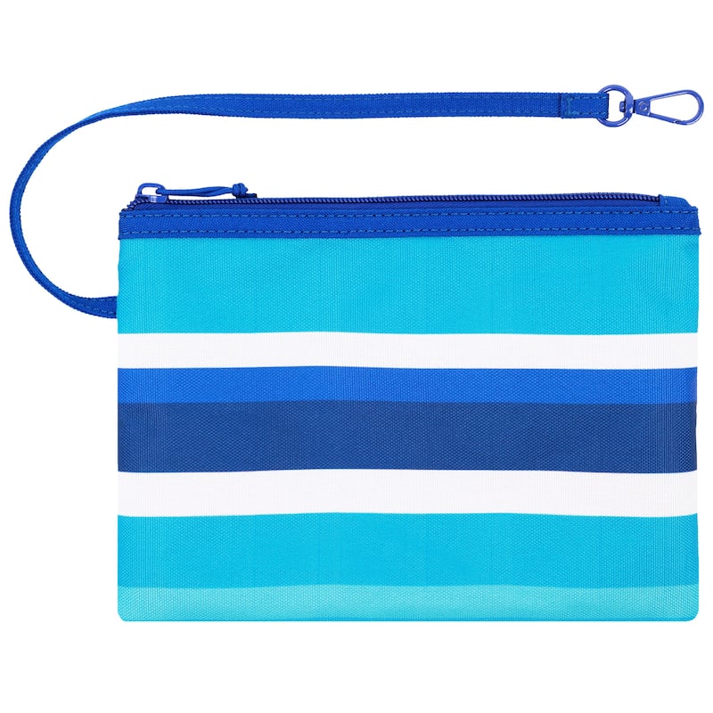 Tommy Bahama Water-Repellent Tote with Pouch - Ocean Stripe Print