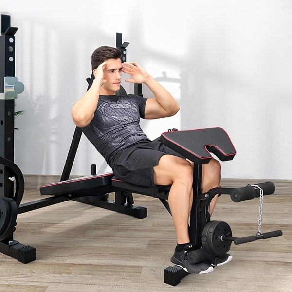 Chest press best sale on bed