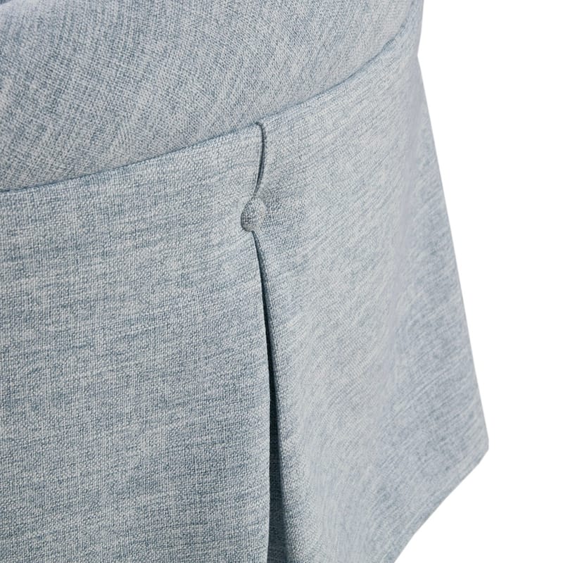 Martha Stewart Bedford Terri Skirted Tufted 32" Round Ottoman