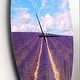 preview thumbnail 3 of 8, Designart 'Blooming Lavender Flower Field' Oversized Traditional Wall CLock