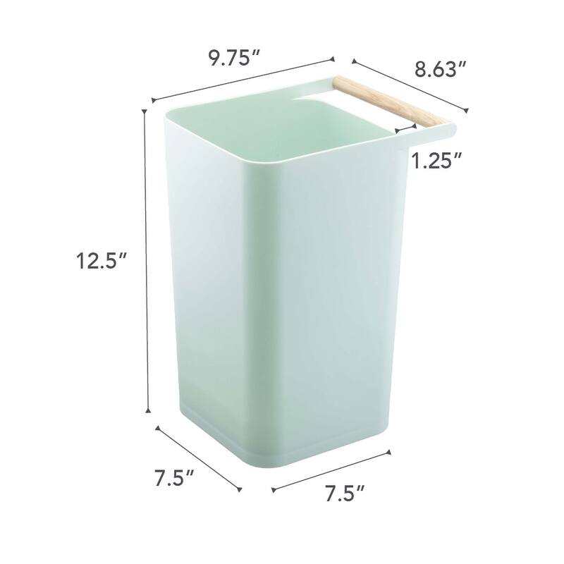 Yamazaki Home Trash Can, ABS Plastic, 2.5 gallons, 10 liters