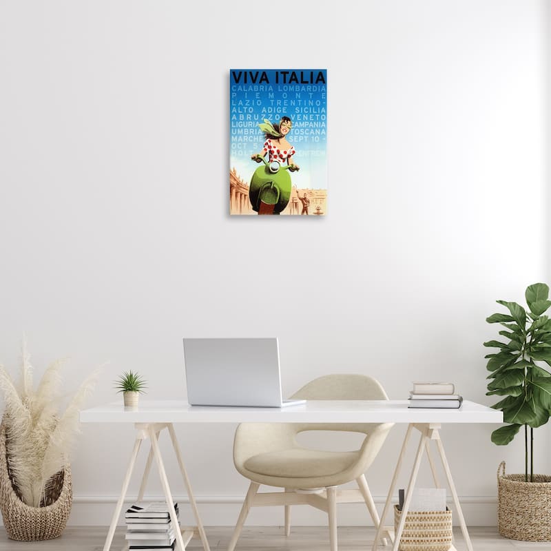 Stupell Vintage Italy Travel Ad Canvas Wall Art Design By Marcus Jules