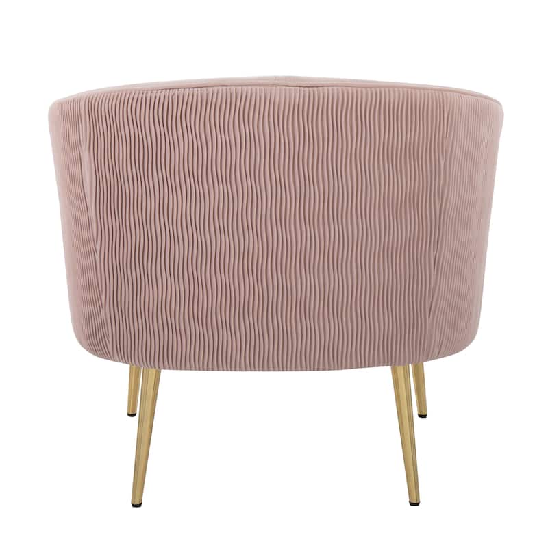 Silver Orchid Randolf Pleated Waves Accent Chair