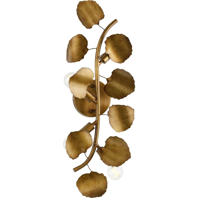 Progress Lighting P710123 Laurel 4 Light 25" Tall Wall Sconce - Gold Ombre