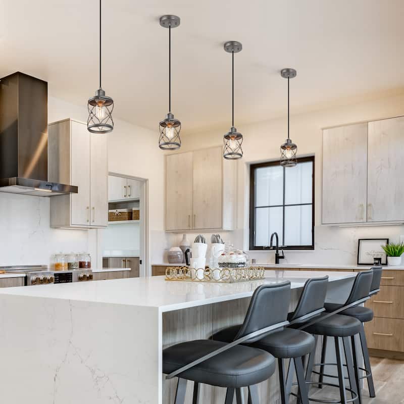 Modern Farmhouse 1-Light Mini Pendant Light Metal Kitchen Island Lights