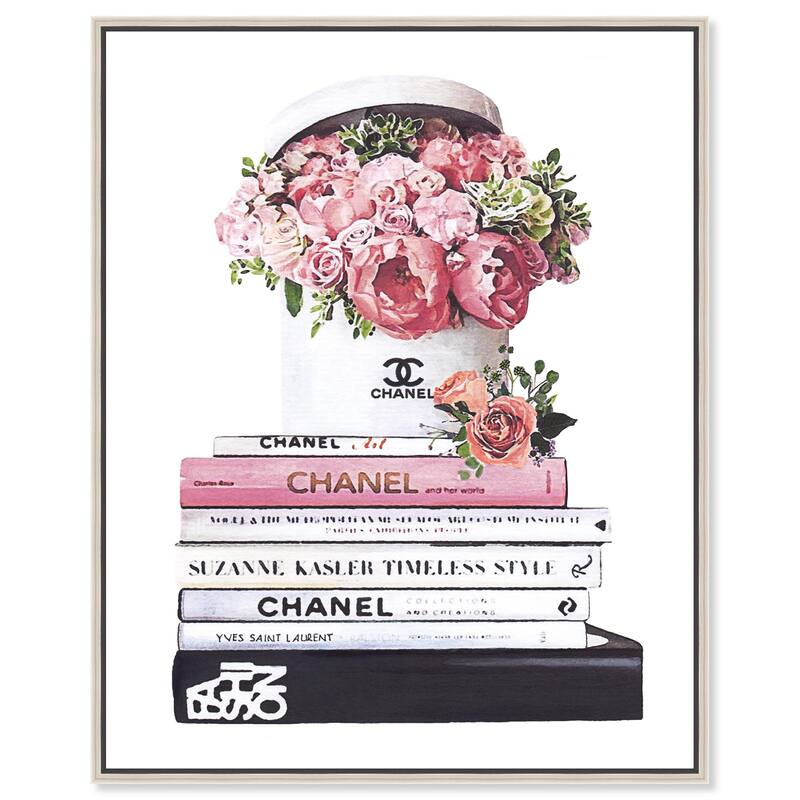Doll Memories - Roses upon Books Canvas by Art Remedy - Silver - 36" x 45"