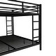 preview thumbnail 8 of 7, Metal Queen over King Bunk Bed (Black): Space-Saving, Noise-Reduced for Teens & Adults, No Box Spring Needed