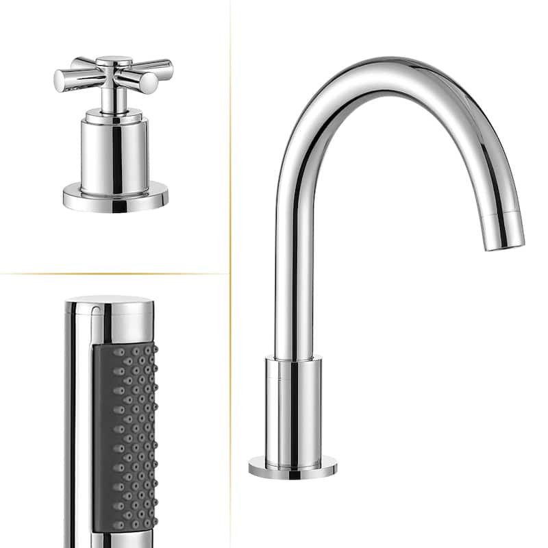 Altair Sorlia Cross Handles Deck-Mount Roman Tub Faucet with Handshower