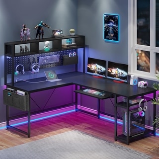 Computer Desk L Shaped Gaming Desk Corner Desk Pegboard