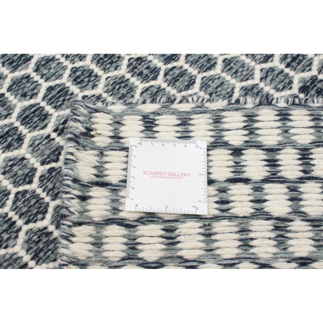 Shop Ecarpetgallery Flat Weave Nevada Black Cream Kilim 12 0 X 17 10 Overstock 32050452