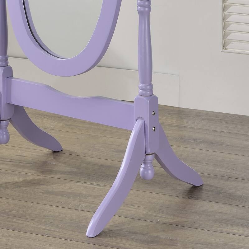 Roundhill Furniture Copper Grove Monks Hood Traditional Wooden Floor Cheval Mirror