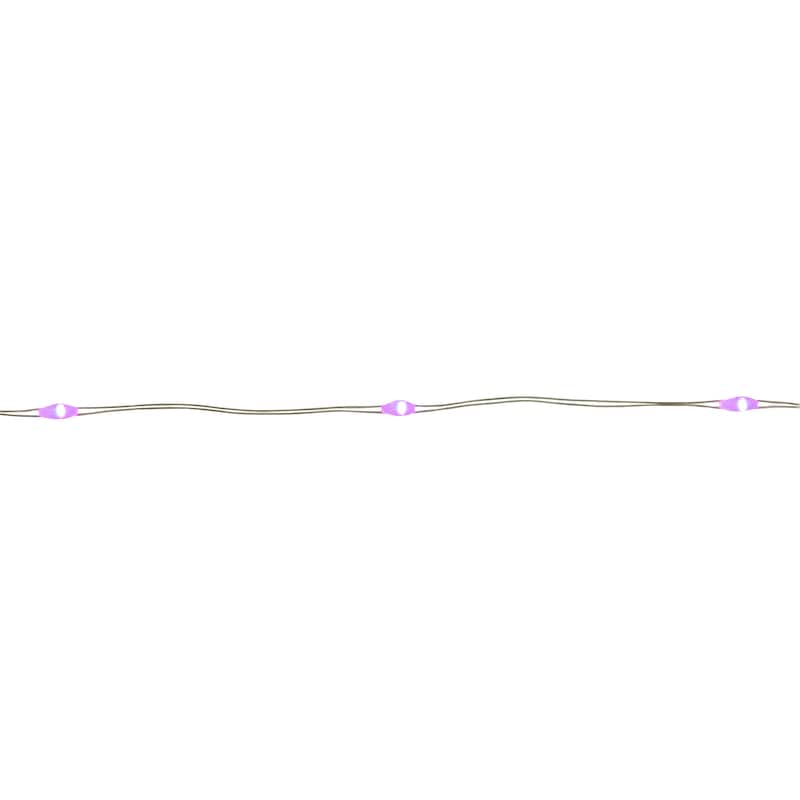 50-Count LED Micro Fairy Christmas Lights - 16ft Copper Wire